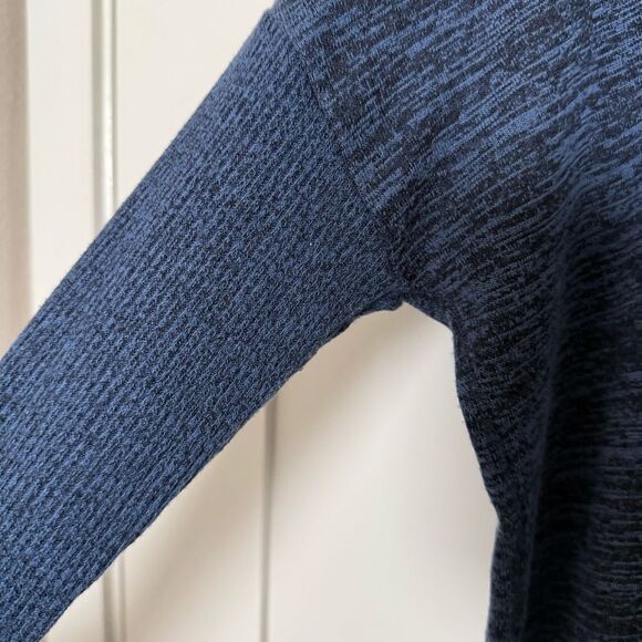 Rag & Bone Jean Top Womens Size Small Blue Long Sleeve Crew Neck High Low Hem - Picture 3 of 11